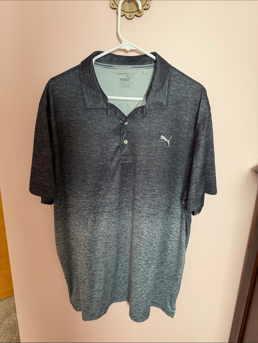 PUMA Men's Gradient Charcoal Heather Polo